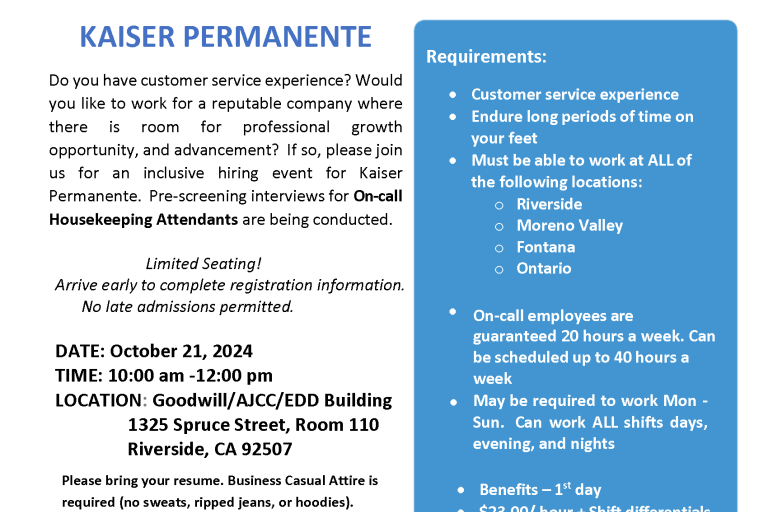 Kaiser Hiring Event