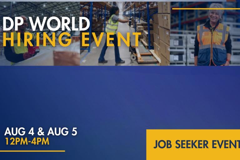 DP World Hiring Event Banner
