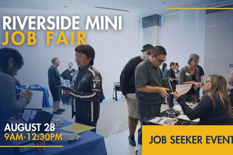 August 28 Riverside Mini Job Fair Header Image