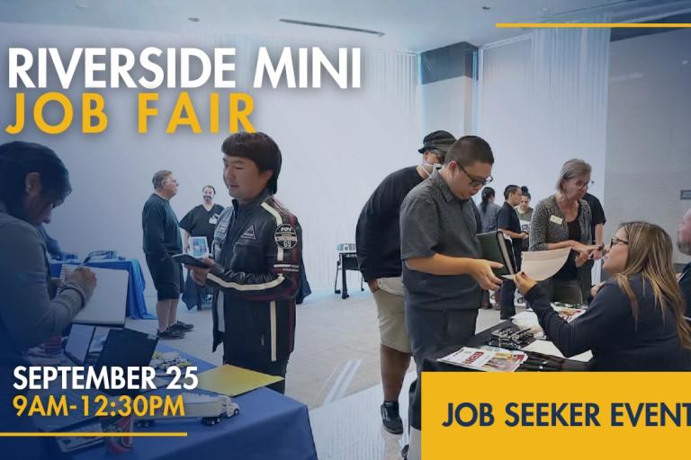 September 25 Riverside Mini Job Fair Header Image