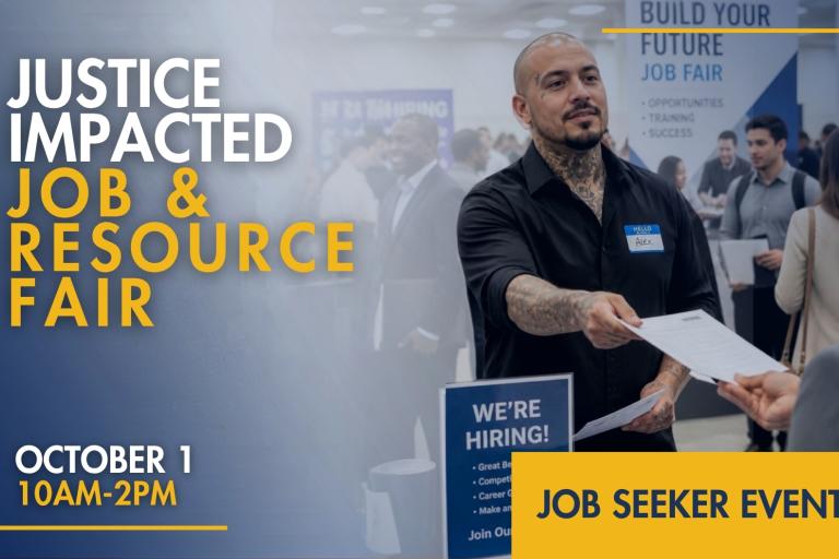Justice Impacted Job Fair Header Image