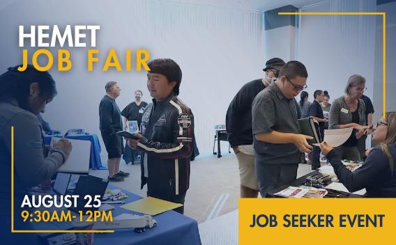 Hemet Job Fair August Header Image