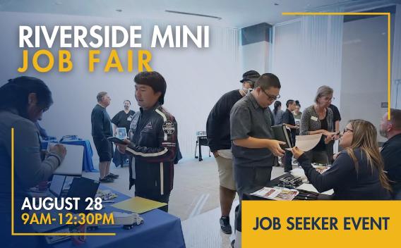 August 28 Riverside Mini Job Fair Header Image