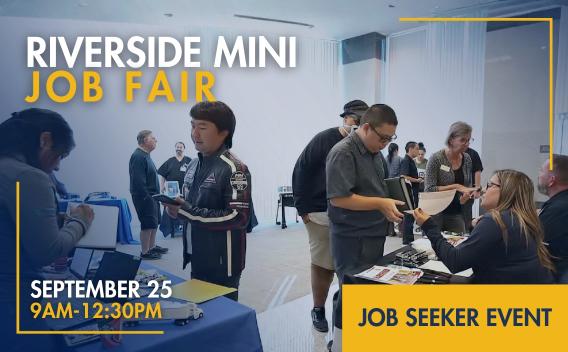 September 25 Riverside Mini Job Fair Header Image