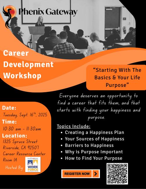 Workforce Development Workshops Career Development Workshop - Phenix Gateway | Riverside County ...