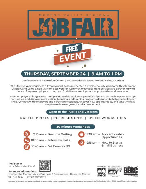 Moreno Valley Job Fair Flyer