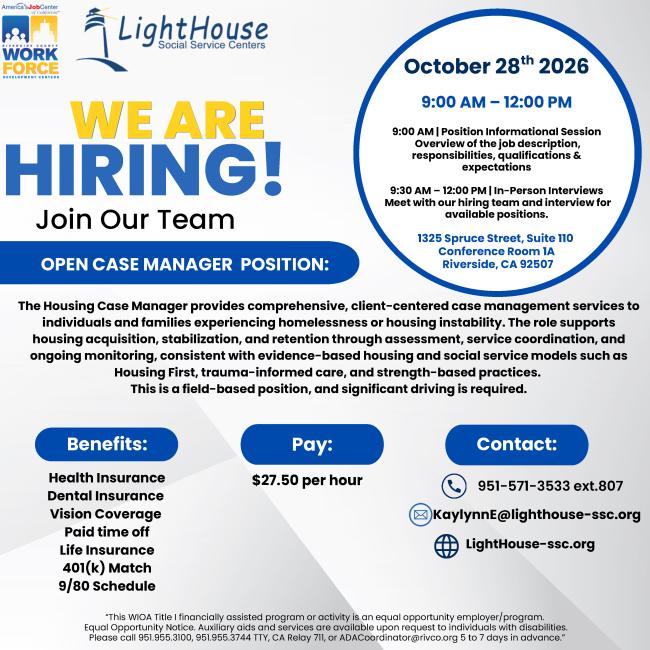 Case Manager Job Announcement