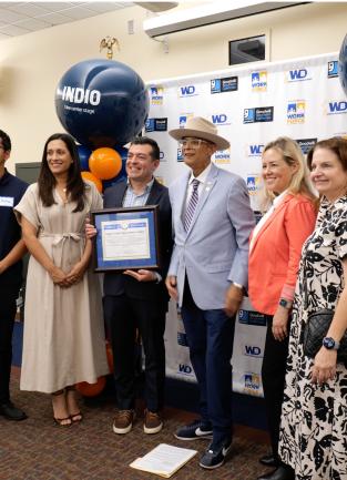 Indio YOC Grand Opening Event Photo Supervisor V. Manuel Perez and County Team