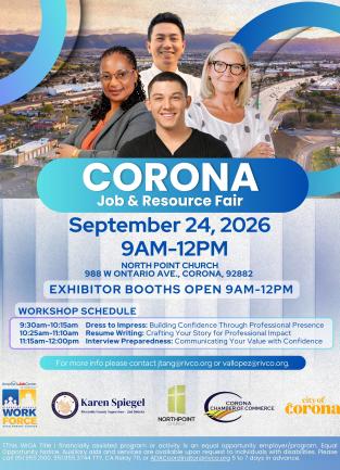 Corona Job Fair Flyer September 24, 2026